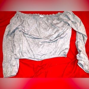 off the shoulder long sleeve top